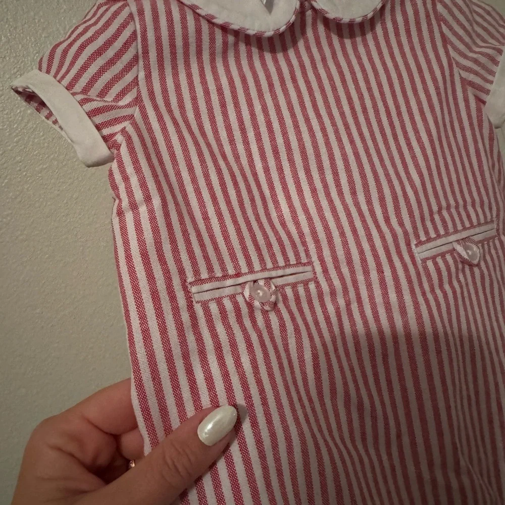 NWT Edgehill Collection x The Broke Brooke Jensen Woven Stripe Romper Sz 3M